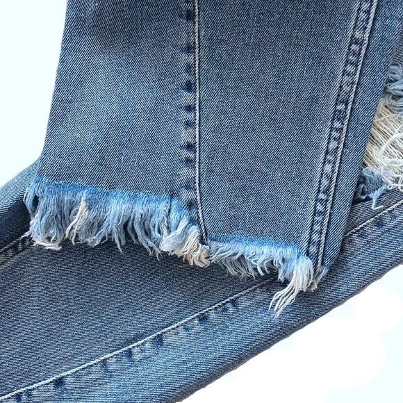 Magda Butrym Nelsonville Frayed Boyfriend Ankle Jeans Size 4 - Picture 11 of 11